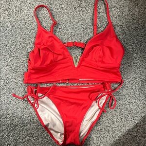 Victoria's Secret Red Bikini size XL top medium bottoms